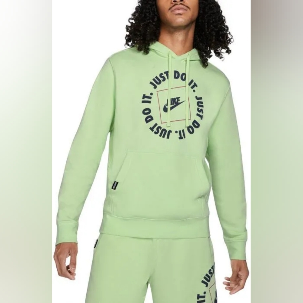 New With Tags Nike Just Do It Graphic Hoodie Sweater Multiple Sizes Green